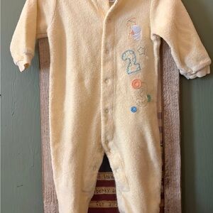 Carter's Yellow Embroidered Footie